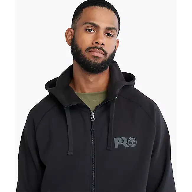 Timberland Pro Men's Hood Sport Zip Front Sweatshirt -Black- TB0A64RN001