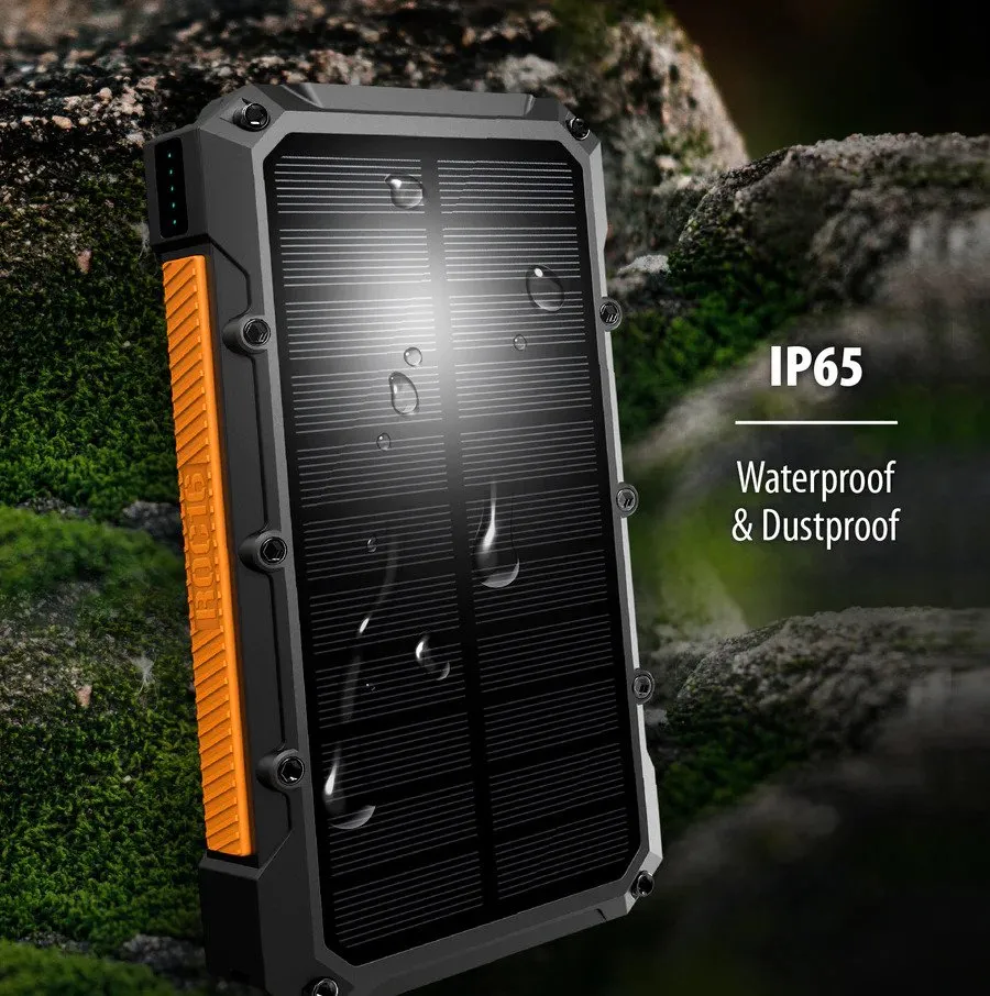 ToughTested 16,000 mAh Solar Charger & Wireless Portable Power Bank