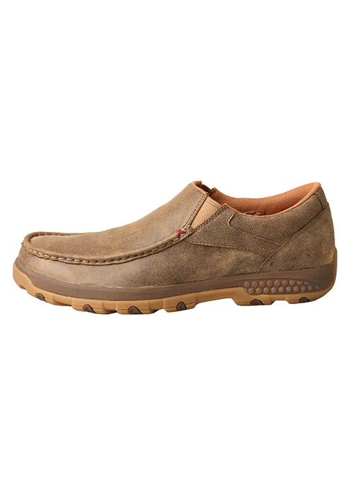 Twisted X Men’s Slip-On Driving Moc (MXC0003) with CellStretch®- Bomber Brown