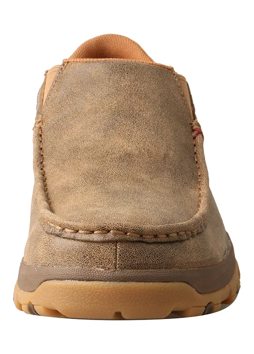 Twisted X Men’s Slip-On Driving Moc (MXC0003) with CellStretch®- Bomber Brown