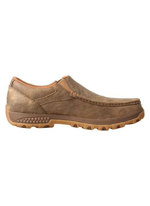 Twisted X Men’s Slip-On Driving Moc (MXC0003) with CellStretch®- Bomber Brown