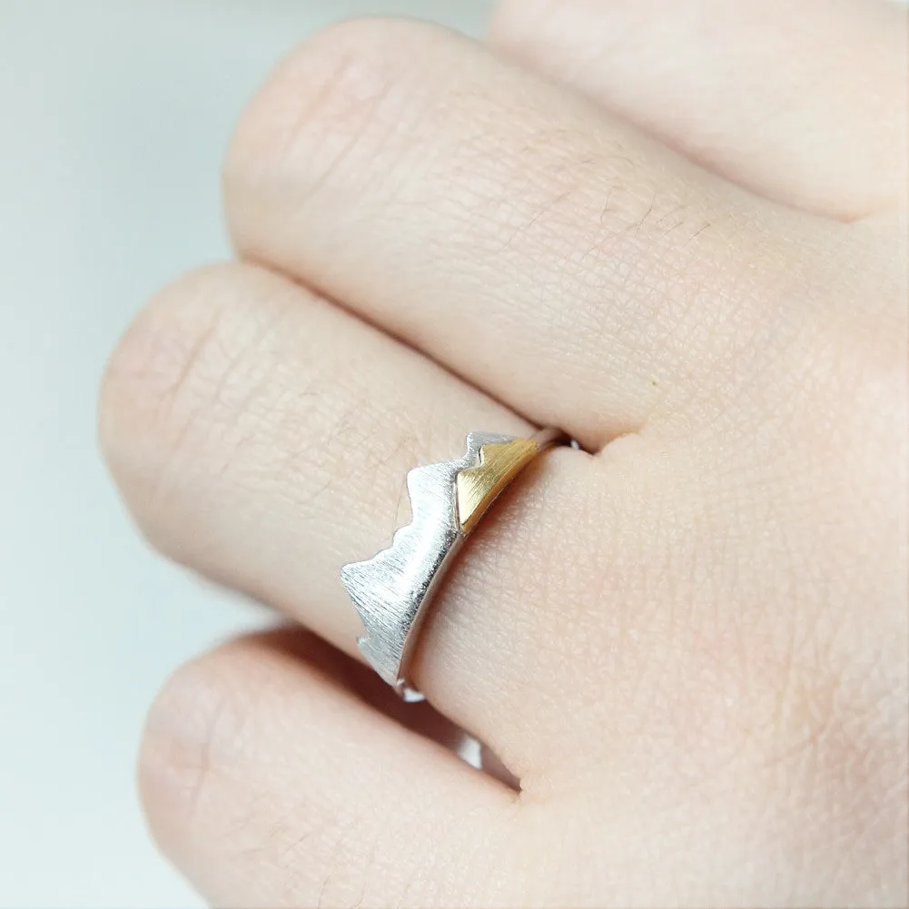 Two Tone Mountain Ring