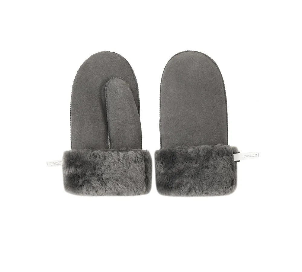 UGG AUSTRALIAN SHEPHERD Fluffy Sheepskin Wool Mittens