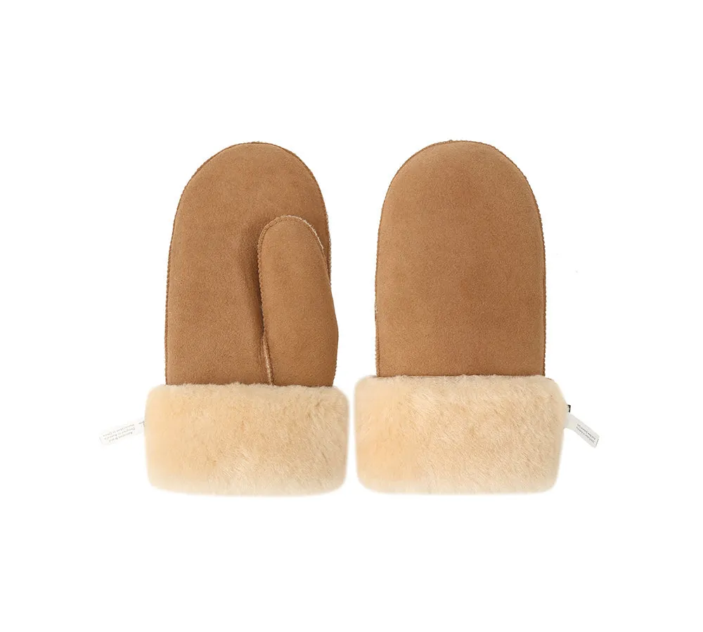 UGG AUSTRALIAN SHEPHERD Fluffy Sheepskin Wool Mittens