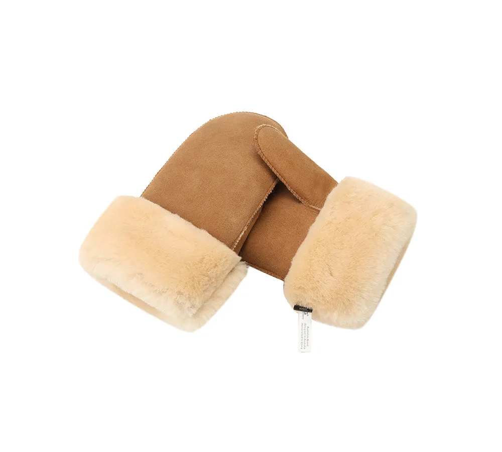 UGG AUSTRALIAN SHEPHERD Fluffy Sheepskin Wool Mittens