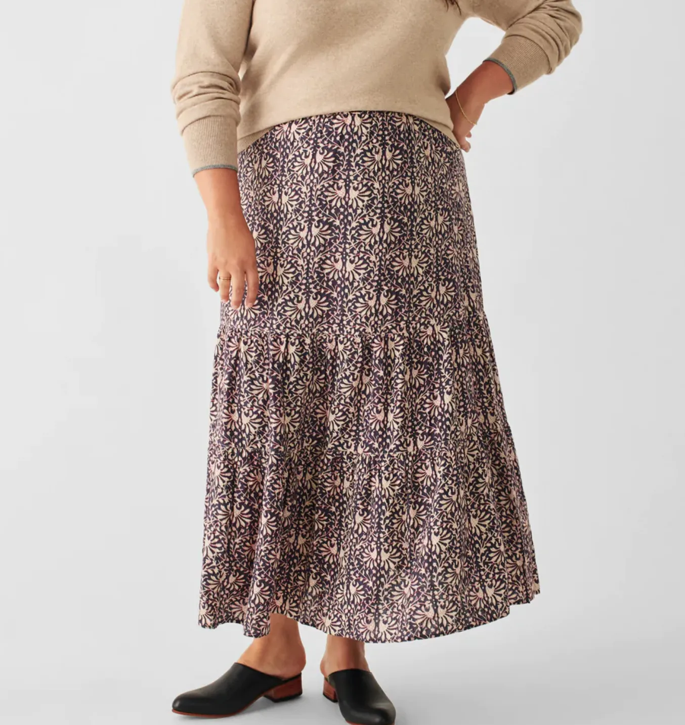 Valentina Skirt in Midnight Kurala Floral