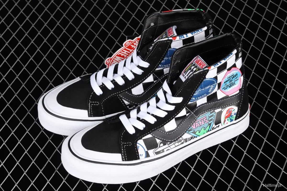 Vans Sk8-Hi 138Decon logo printed side stripes high-end casual high-upper shoes VN0A3MV13P0