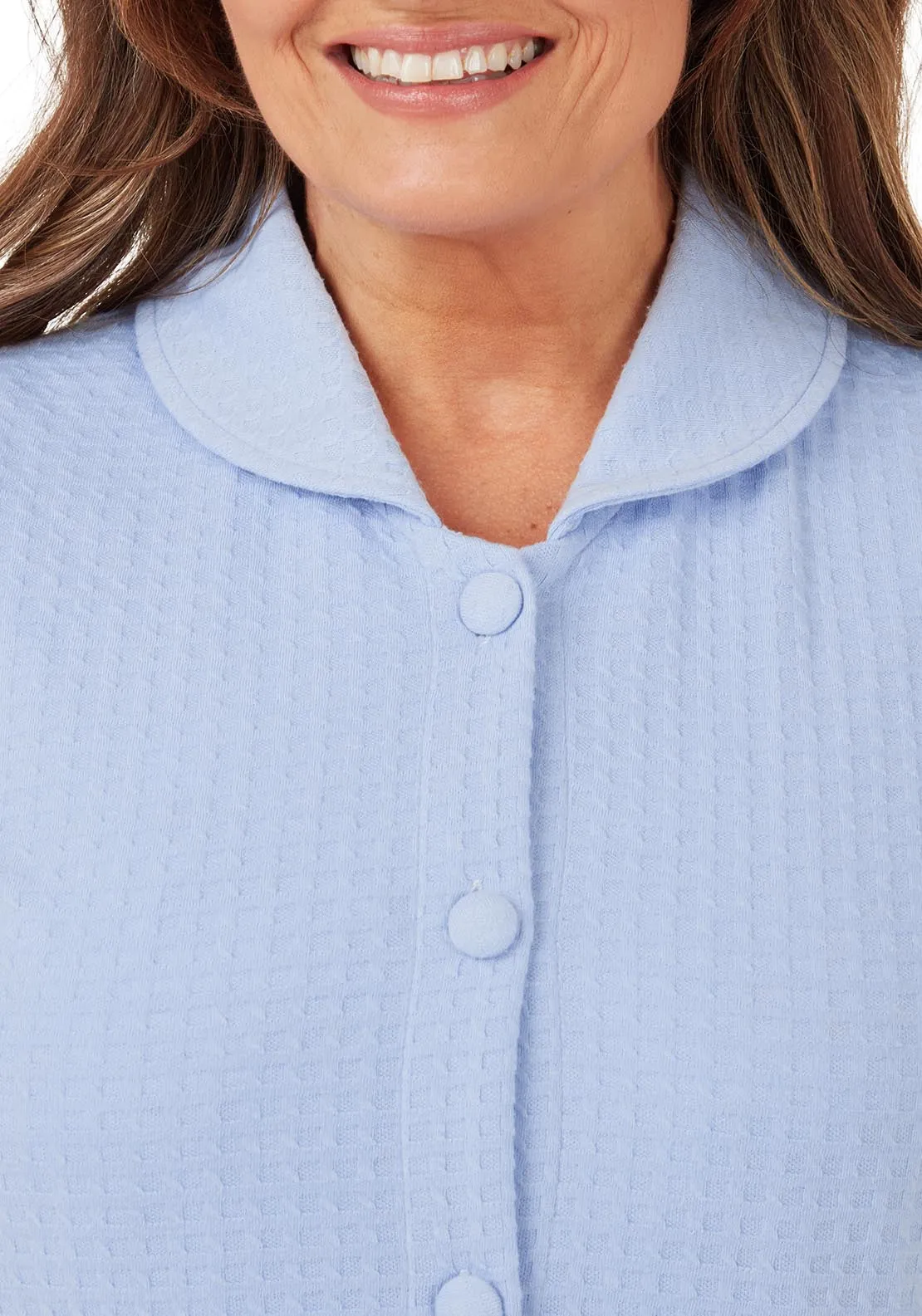 Waffle Bedjacket - Blue