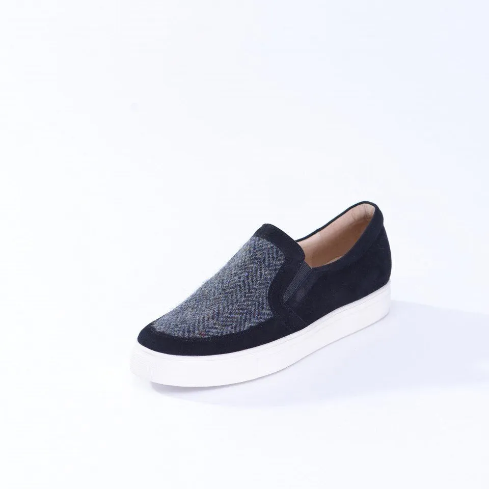 Women's Harris Tweed & Suede Trainers [3 colors]