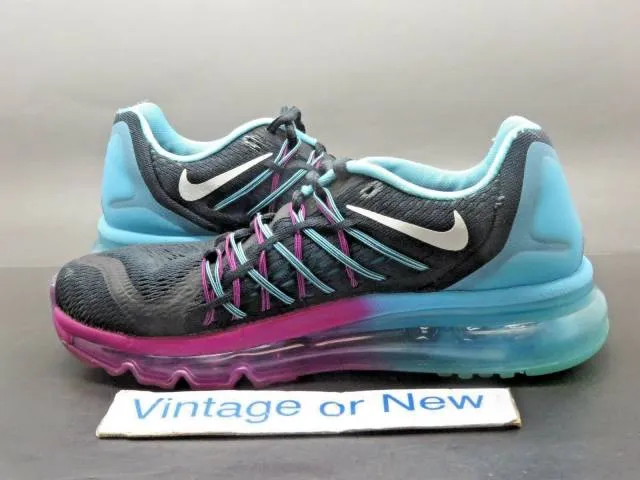 Women's nike air max 2015 black white clearwater running shoes 698903-004 sz 6.5