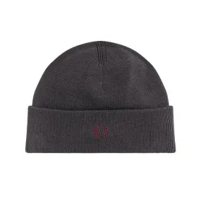 WOOL AND COTTON BEANIE Man Gun Metal Grigio