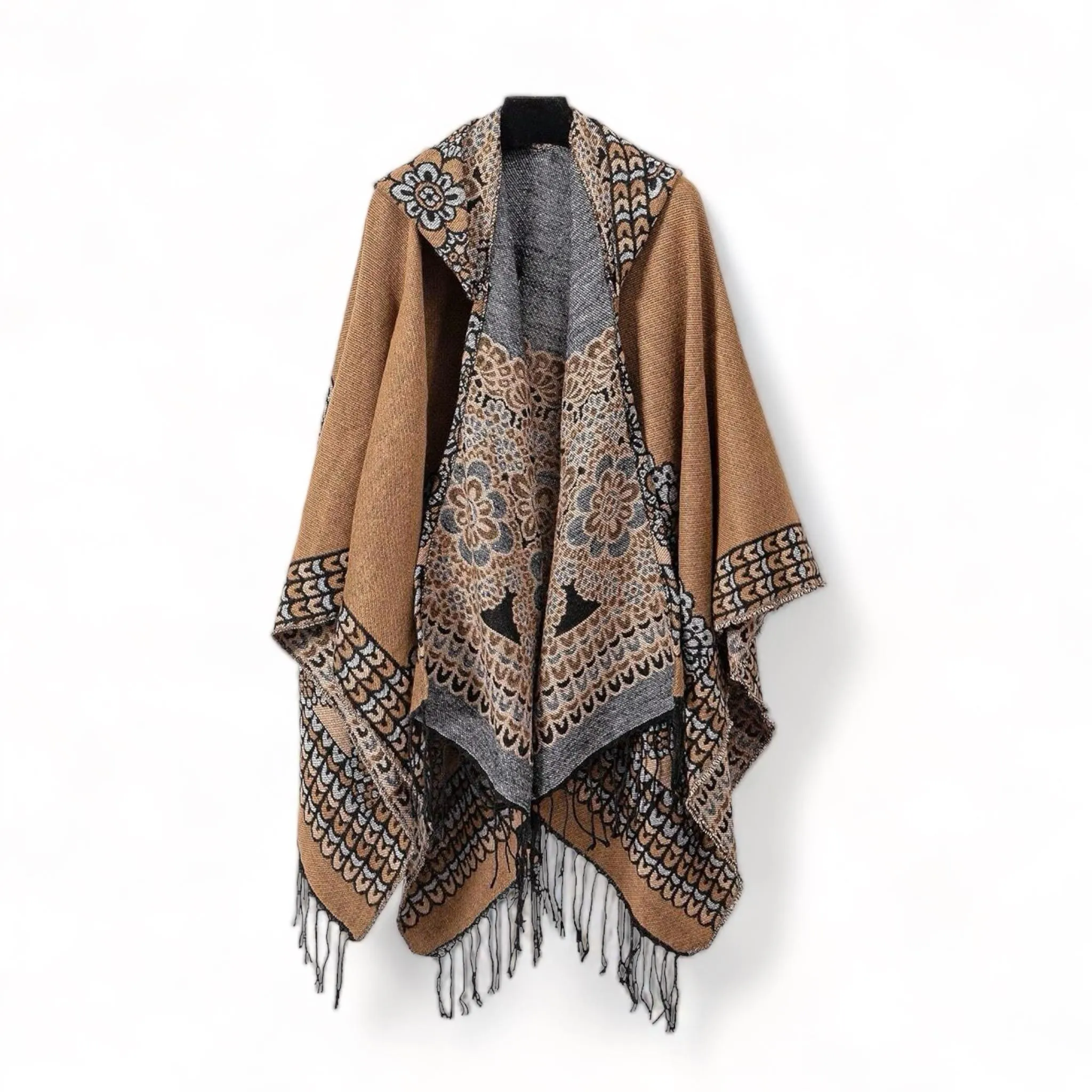 WRAP Boho Hooded Cloak Cape