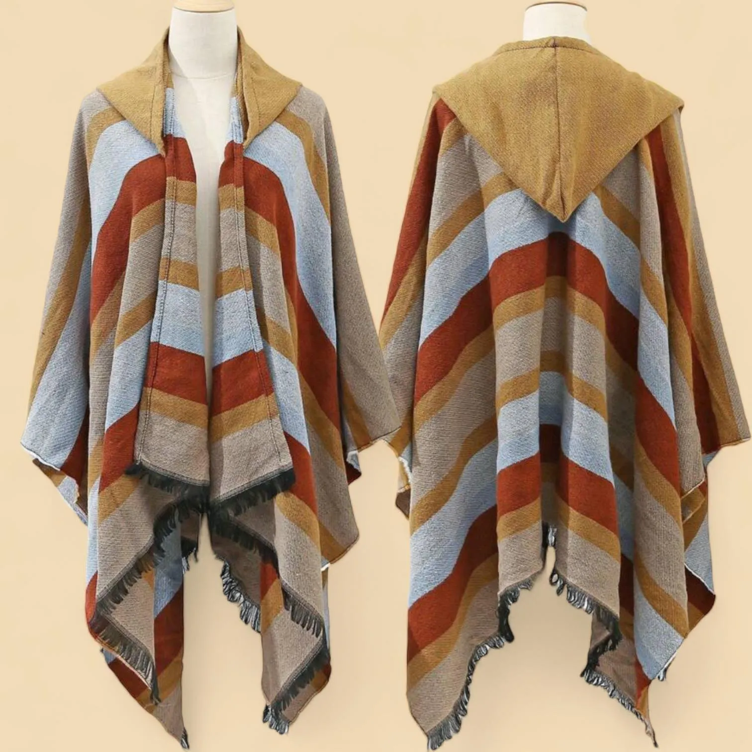 WRAP Boho Hooded Cloak Cape