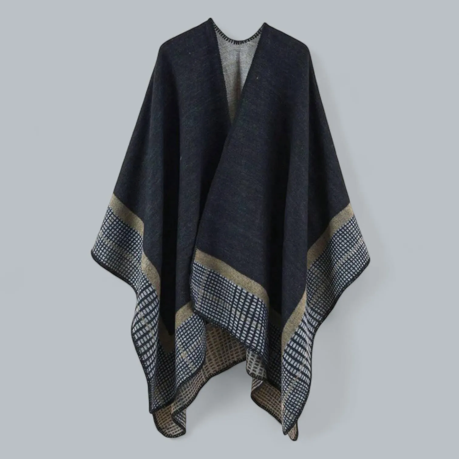 WRAP Plaid Cloak Shawl Scarf