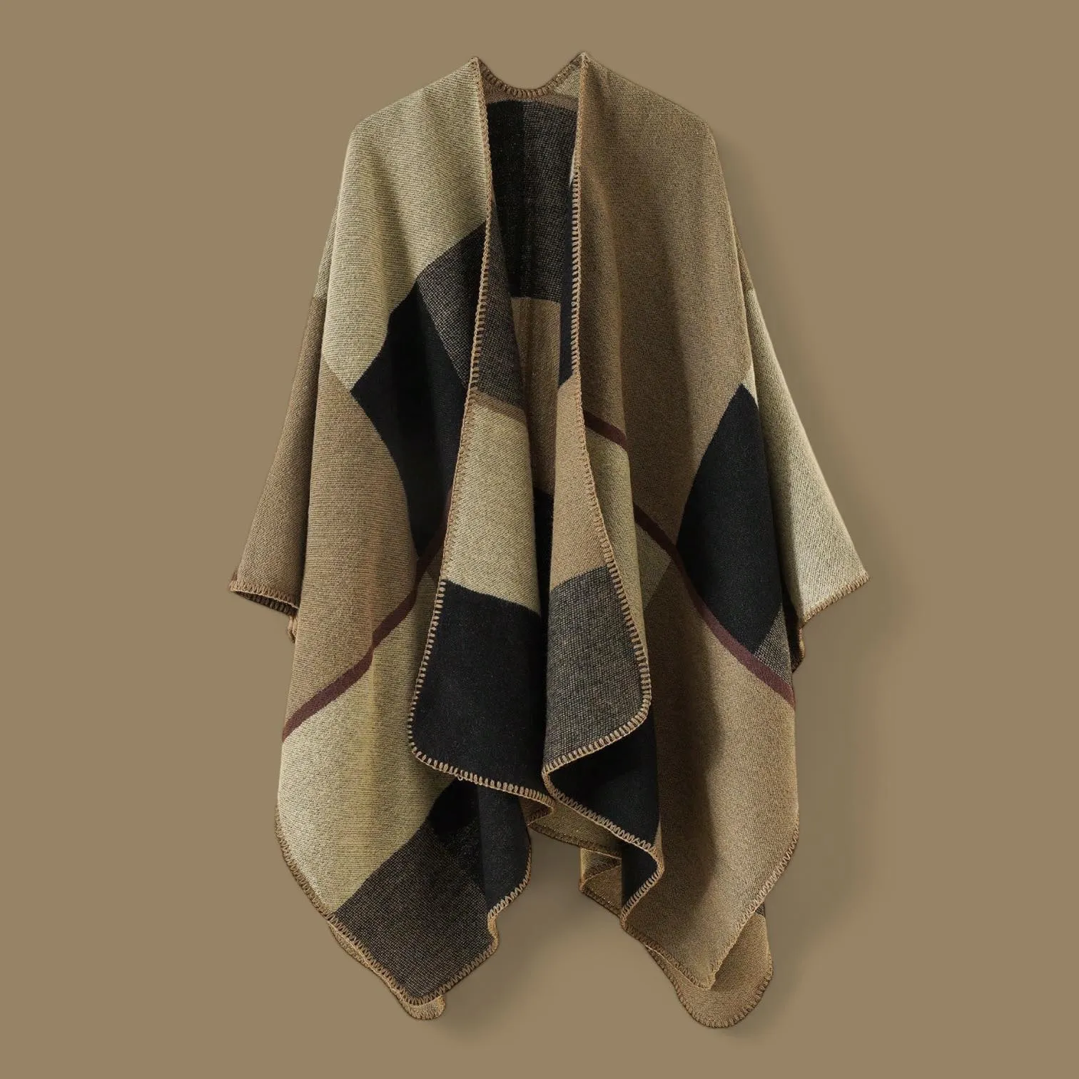 WRAP Plaid Cloak Shawl Scarf